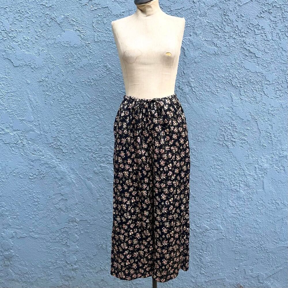Satin Pants cropped wide leg capris 90s fashion